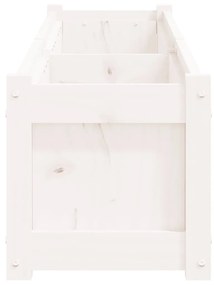 vidaXL Ζαρντινιέρα Λευκή 180 x 31 x 31 εκ. από Μασίφ Ξύλο Πεύκου