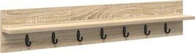 vidaXL Τοίχου Κρεμάστρα Δρύς Sonoma 100 x 10,5 x 18 εκ