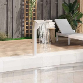 vidaXL Σιντριβάνι Πισίνας Ασημί 50 x 30 x 90 εκ. από Ανοξείδωτο Ατσάλι