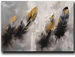 Πίνακας Καμβάς 895FNA1182 100x70cm Multi Wallity Οριζόντιοι Wood, Canvas