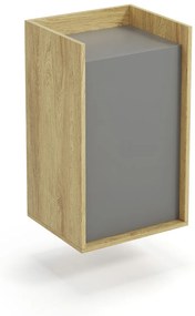 MOBIUS cabinet 1D color: hikora oak/grey DIOMMI V-PL-MOBIUS-SZAFKA_1D-SZARY