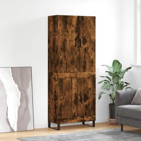 vidaXL Ντουλάπι Καπνιστή Δρυς 69,5x34x180 εκ. από Επεξεργασμένο Ξύλο