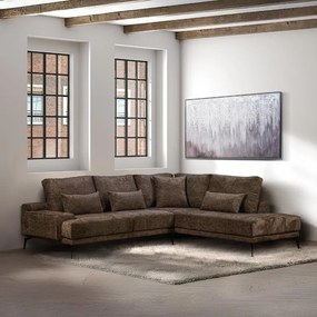 Γωνιακός Καναπές Cristina Fylliana Δεξιά Γωνία Καφέ 300x230x92 εκ. 300x230x92 εκ.