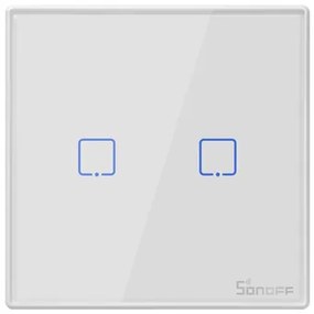 SONOFF smart διακόπτης T2EU2C-RF 433MHz, αφής, διπλός, λευκός