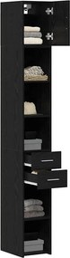 vidaXL Ντουλάπι αποθήκευσης 2 pcs Μαύρη Οξυά 30 x 42,5 x 225 εκ