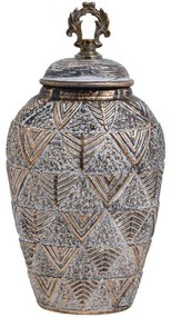 Βάζο 818683 373-121-634 20x15x40cm Grey-Gold Ceramic