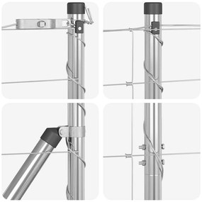 vidaXL Στύλος Περιφράξεων Γαλβανισμένο 50 x 1,4 μ Ατσάλι