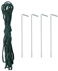 Outsunny Θερμοκήπιο με καμάρα, 6 παράθυρα με δίχτυ, διαφανές κάλυμμα, μεταλλικός σκελετός, 3,95 x 1,95 x 1,90μ, Πράσινο