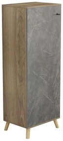 Παπουτσοθήκη - Ντουλάπι Alvaro HM8954.14 50x38x135cm Εφέ Μαρμάρου Sonoma-Stone Μελαμίνη