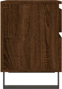 vidaXL Κομοδίνα 2 τεμ. Καφέ Δρυς 40 x 35 x 50 εκ. από Επεξεργ. Ξύλο