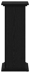 vidaXL Βάση φυτών Μαύρη δρυς 33 x 33 x 80 cm Επεξεργασμένο ξύλο