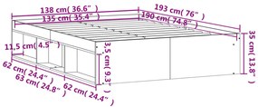 ΠΛΑΙΣΙΟ ΚΡΕΒΑΤΙΟΥ ΛΕΥΚΟ 135X190 ΕΚ. DOUBLE 3203908