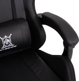 ΠΟΛΥΘΡΟΝΑ GAMING DARREN HM1203.04 ΜΑΥΡΟ-ΛΕΥΚΟ PVC 58.5x100x120Υεκ.