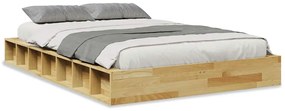 vidaXL Πλαίσιο κρεβατιού χωρίς στρώμα 120x200 cm μασίφ ξύλο δρυς