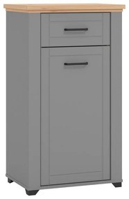 Hallway Unit Valencia Grey Graphite - Artisan Oak - Grey Matt 60.5x41x105 cm