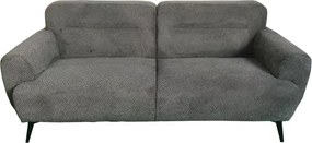 Καναπές τριθέσιος Anbola pakoworld ανθρακί ύφασμα 213x87x80εκ