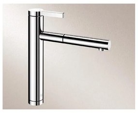 Blanco Linee-S Chrome Μπαταρία Κουζίνας με Περιστρεφόμενο Ρουξούνι και Αποσπώμενο Ντους