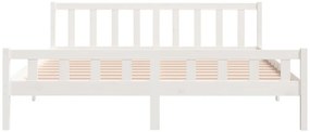 vidaXL Πλαίσιο Κρεβατιού Λευκό 160 x 200 εκ. από Μασίφ Ξύλο