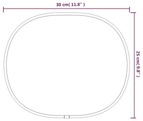 Καθρέφτης Τοίχου Χρυσός 30x25 εκ. - Χρυσό