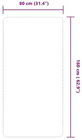 vidaXL Χαλί Φυσικό Χρώμα 80 x 130 εκ. Γιούτα με Υπόστρωμα από Λάτεξ