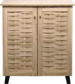 Παπουτσοθήκη-ντουλάπι Mantam pakoworld 12 ζεύγων sonoma 78x34x87εκ