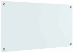 vidaXL Πίσω Πάνελ Κουζίνας Λευκό 90 x 50 cm σκληρυμένο γυαλί