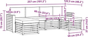 vidaXL Σειρά Καναπέ Εξωτερικού 6 pcs Άσπρο και Ανθρακί