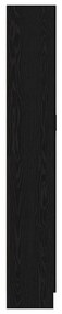 vidaXL Βιβλιοθήκη Μαύρη δρυς 82.5 x 30.5 x 185 cm Επεξεργασμένο ξύλο