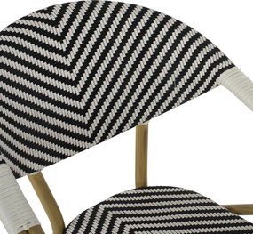 ΠΟΛΥΘΡΟΝΑ BAMBOO LOOK HM5861.01 ΜΑΥΡΟ-ΛΕΥΚΟ 57x55x82 εκ.