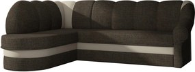 Γωνιακός καναπές Bean-Αριστερή-Καφέ - Μπεζ - 250.00Χ180.00Χ85.00cm