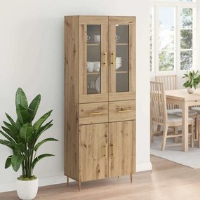 vidaXL Highboard με συρτάρι 2 pcs Artisan Oak Επεξεργασμένο ξύλο