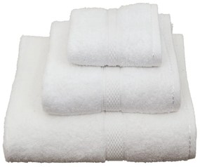 Πετσέτες Σετ 3τμχ. Classic Λευκή Viopros Towels Set 100% Βαμβάκι