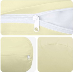 vidaXL Κάλυμμα Μαξιλαριού 2 pcs HEERLEN Κρεμ Ø 15 x 40 εκ Πολυεστέρας