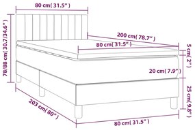 ΚΡΕΒΑΤΙ BOXSPRING ΜΕ ΣΤΡΩΜΑ ΑΝΟΙΧΤΟ ΓΚΡΙ 80X200 ΕΚ. ΥΦΑΣΜΑΤΙΝΟ 3140169