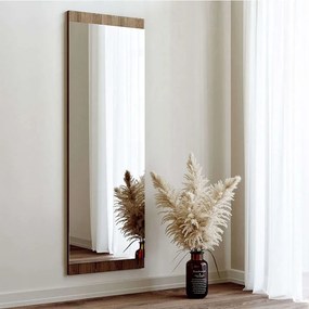 Καθρέπτης Τοίχου Basic 552NOS2204 120x2,2x40cm Walnut Aberto Design Mdf, Glass