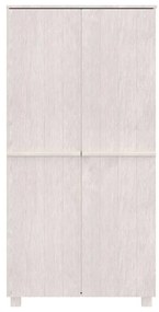 Ντουλάπα HAMAR Λευκό 89 x 50 x 180 εκ. από Μασίφ Ξύλο Πεύκου - Λευκό
