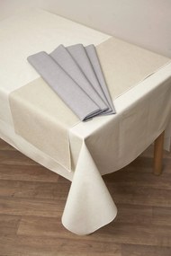 Τραπεζομάντηλο Αλέκιαστο 160x200 Ντιάνα Μπεζ Viopros