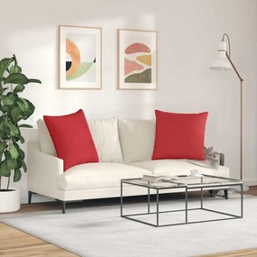 VidaXL Μαξιλάρι Καναπέ 2 τμχ. ύφασμα Κόκκινο 60 x 60 cm