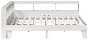 vidaXL Κρεβάτι Βιβλιοθήκη Χωρίς Στρώμα 200x200 εκ Μασίφ Ξύλο Πεύκου