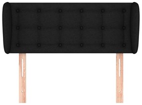 Κεφαλάρι με Πτερύγια Μαύρο 93x23x78/88 εκ. Υφασμάτινο 3117562