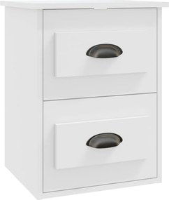 vidaXL Κομοδίνο Επιτοίχιο Λευκό 41,5 x 36 x 53 εκ.