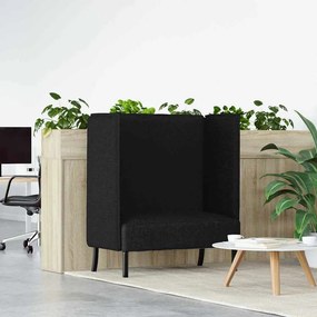 vidaXL Καναπές Υψηλής Πλάτης 101cm Μαύρο ύφασμα