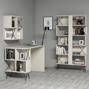 Study Desk &amp; Bookshelf Extra 2 - Cream Cream
Black