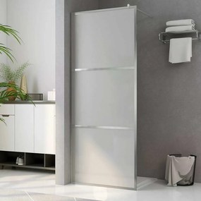 vidaXL Οθόνες ντους Ασημί 80 x 195 cm Γυαλί και Αλουμίνιο