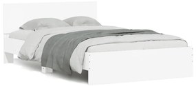 Πλαίσιο Κρεβατιού με Κεφαλάρι / LED Λευκό 135 x 190 εκ.
