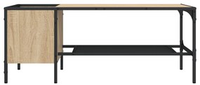 vidaXL Τραπεζάκι Σαλονιού με Ράφι Sonoma Δρυς 100x51x40 εκ. Επεξ. Ξύλο