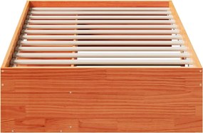 vidaXL Κρεβάτι ημέρας χωρίς στρώμα Καφέ κεριού Στερεό ξύλο πεύκο