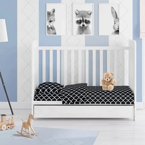 Σεντόνι Βρεφικό Windows 175 Dark Blue-White DimCol Λίκνου 80x110cm 100% Cotton