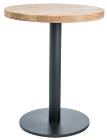 80-2255 Στρογγυλό τραπέζι μπαρ ξύλινο Puro II Φ80x76 μαύρο/δρυς DIOMMI PURO2LDCFI80, 1 Τεμάχιο
