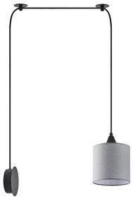 SE21-BL-B10-BL1W-SH2 ADEPT PENDANT Grey Fabric Wall Lamp + HOMELIGHTING 77-9008